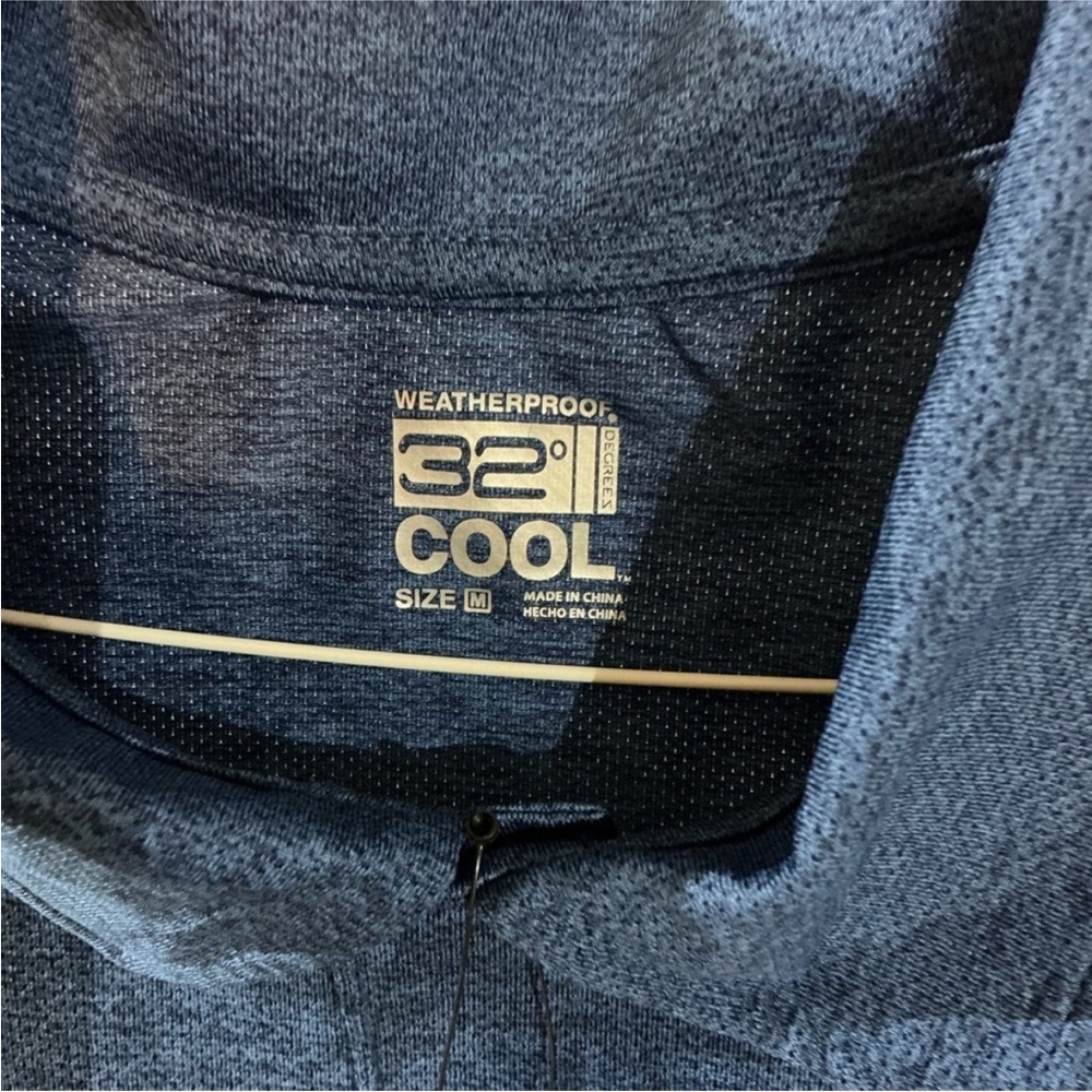 32 Degrees Blue Polo Shirt Soft Short-Sleeve - Picture 3 of 4